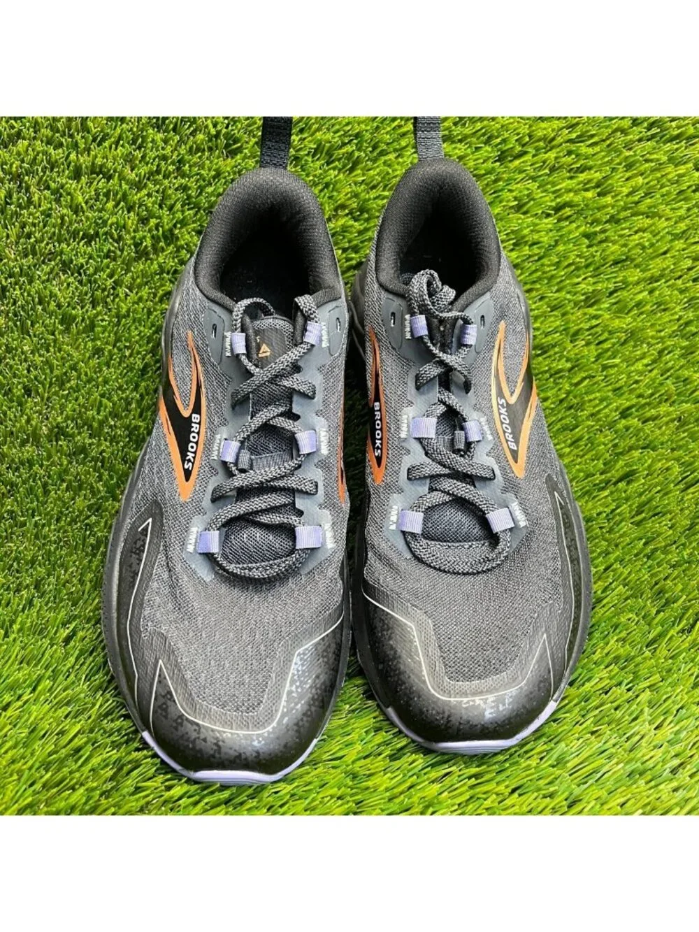Brooks Cascadia 18 Womens Size 8 Black Purple Trail Running Shoes Sneakers